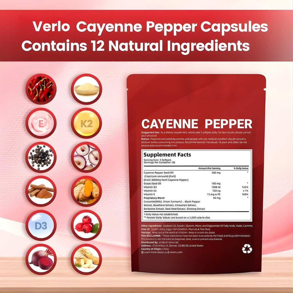 Cayenne Pepper Vein Restore Softgels